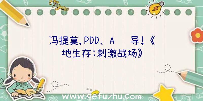 冯提莫,PDD、A